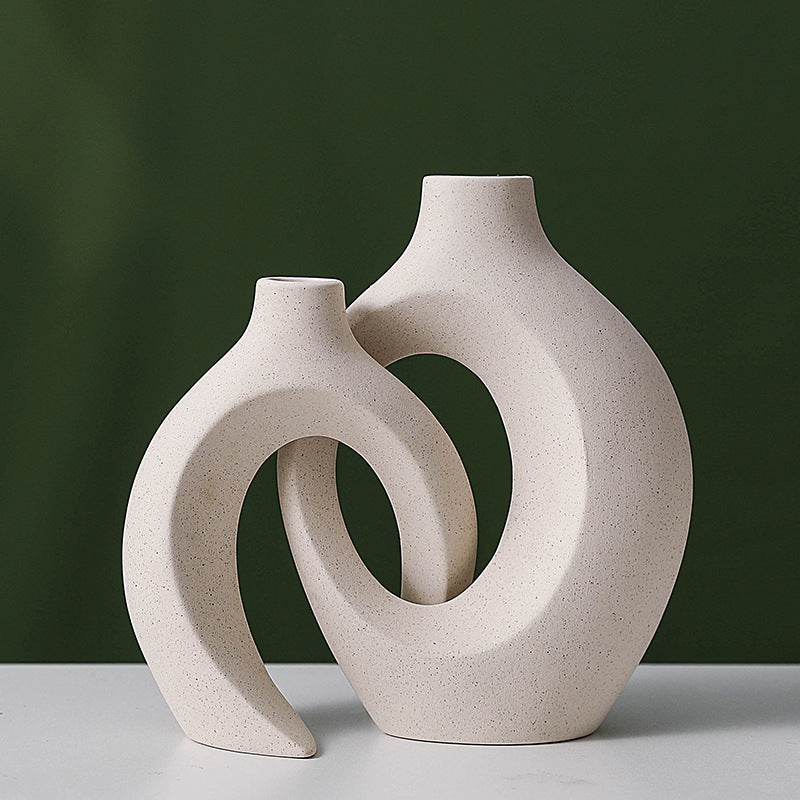 Minimalist Ceramic Vase Duo