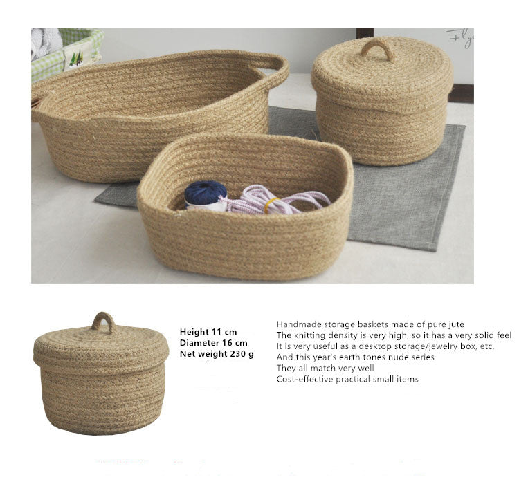 Handwoven Jute Storage Basket
