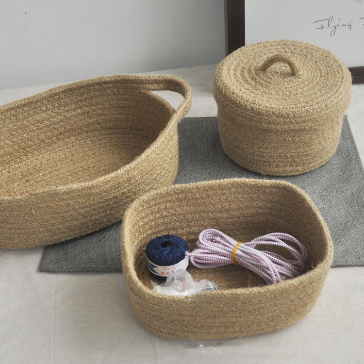 Handwoven Jute Storage Basket