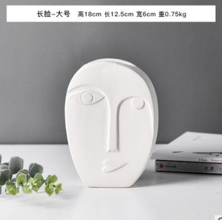 Nordic Sandstone Face Vase