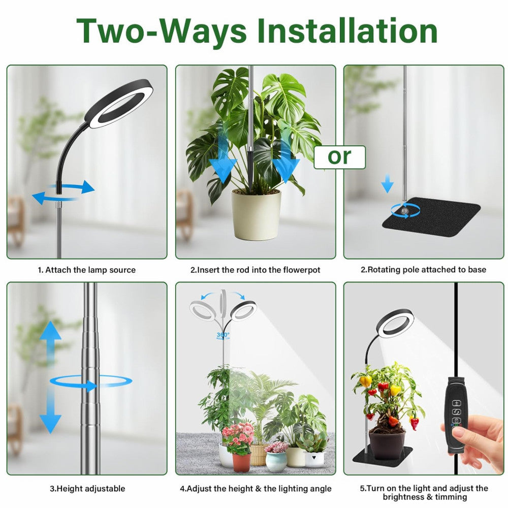 Full-Spectrum Grow Light Floor Lamp