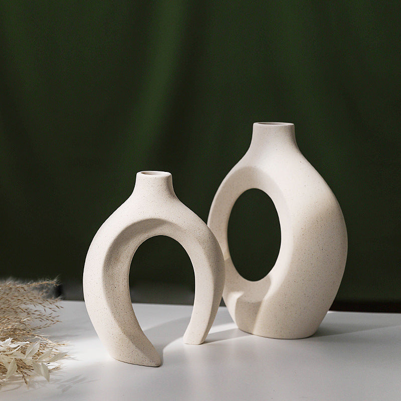 Minimalist Ceramic Vase Duo