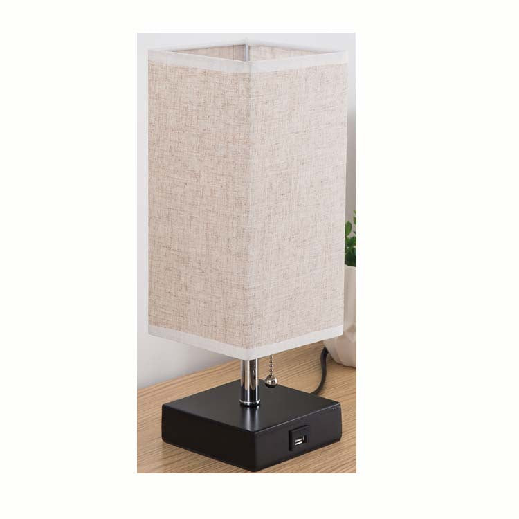 Square Linen Table Lamp