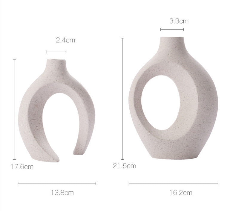 Minimalist Ceramic Vase Duo