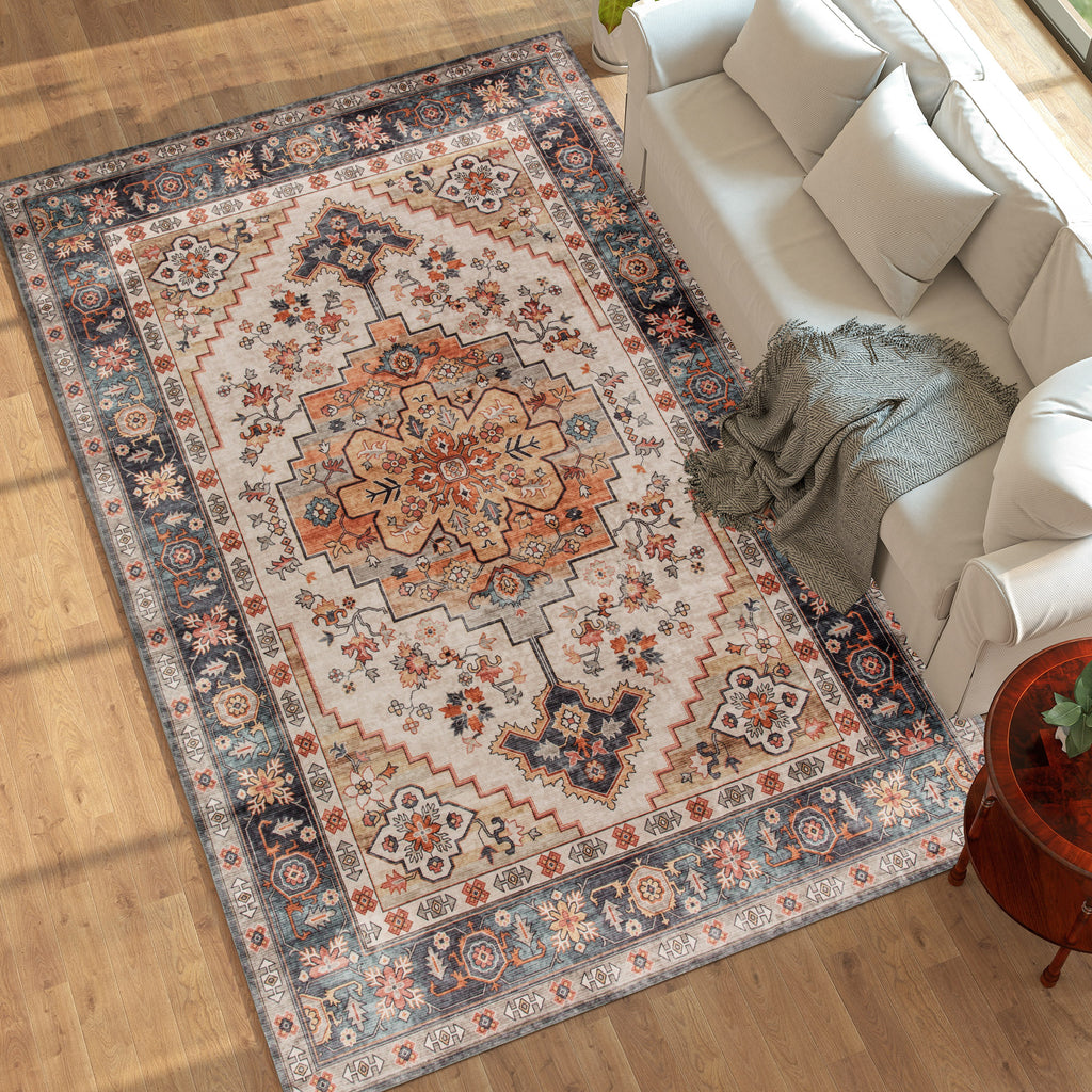 Textured Woven Area Rug — 5×7