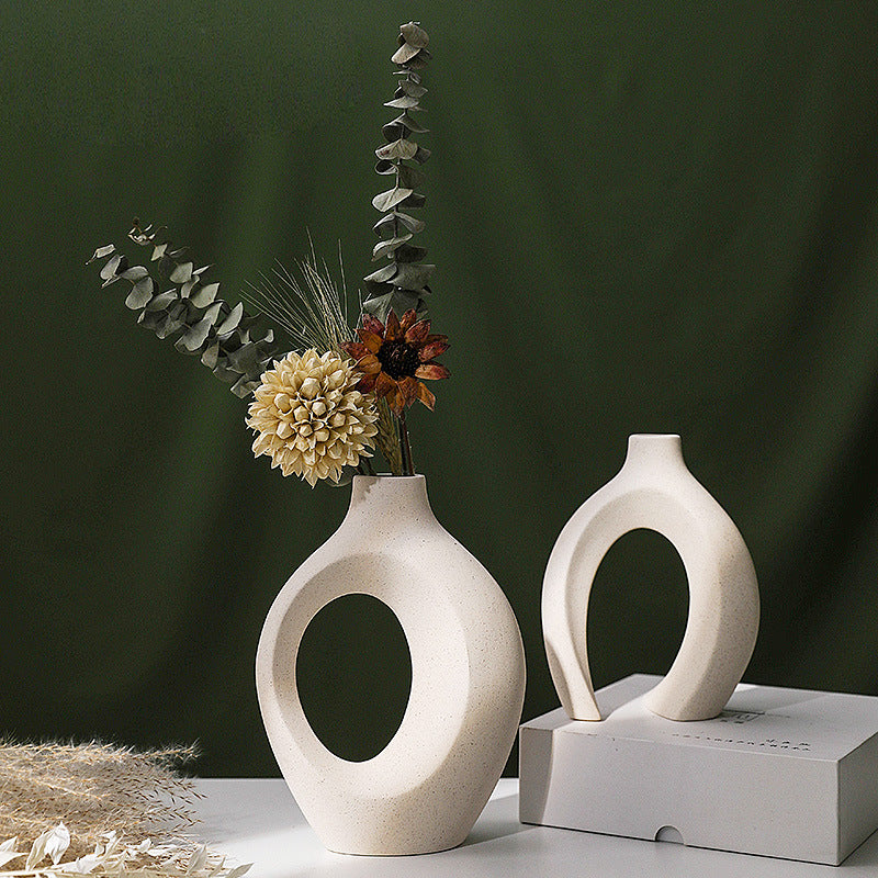 Minimalist Ceramic Vase Duo